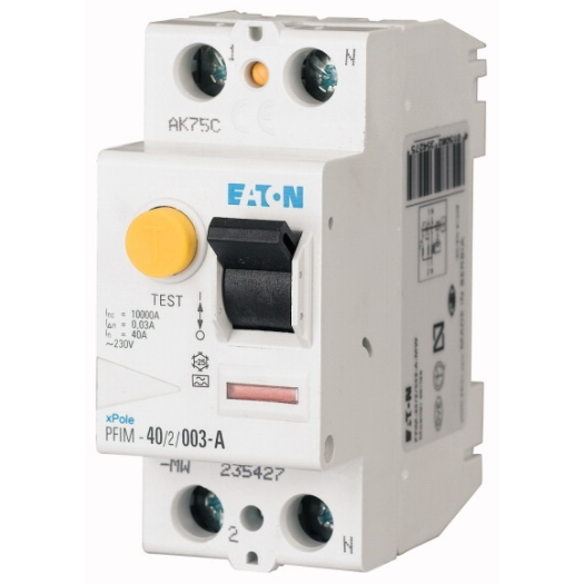 EATON Aardlekschakelaar 2-polig type A, 40A, 30mA "PFIM"