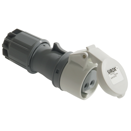 SIROX CEE-contrastekker 16 A, 2-polig, 42 V, 6 h, IP 44 met vernikkelde contacten SIROX CEE-contrastekker 16 A, 2-polig, 42 V, 6 h, IP 44 met vernikkelde contacten