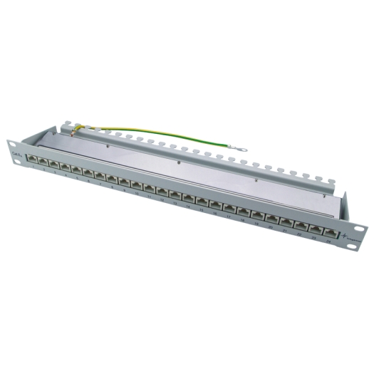 19 Patch Panel MPP24-HS K Cat.6A(IEC) afgeschermd, zwart