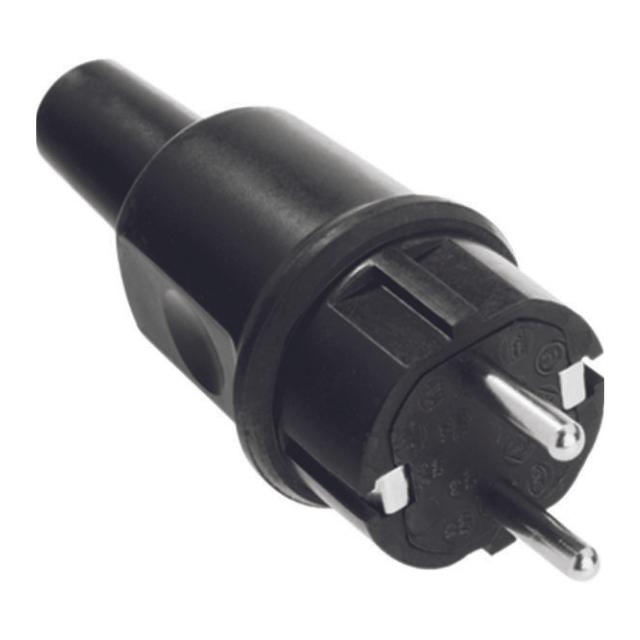 Stevige rubberen plug zwart