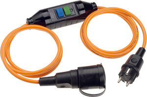 Verlengkabel met PRCD H07BQ-F3G1,5 mm² in oranje