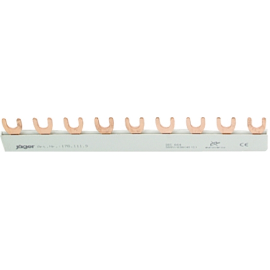 1-fase vorkrail, recht, gesloten 9 x 1 pool, 158 mm lang