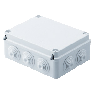 Aansluitdoos 190x140x70mm IP55 met 10 wartels M32 GWT 650°C