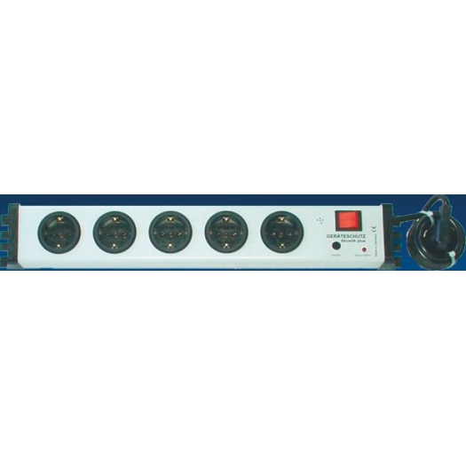 Tafelcontactdozen van kunststof VARIO® LINEA 5-voudig, overspanningsbeveiligingsmodule