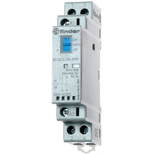 Installatierelais 1 maakcontacten, 1 verbreekcontact 230 V AC/DC 1 TE