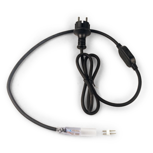 Aansluitkabel 1,5m H05RN-F 2x1,0mm² met netvoeding
