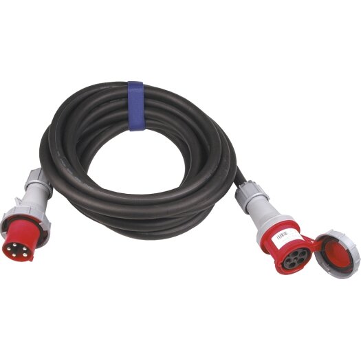 CEE-verlengkabel 63A, 5x16 mm², 5-polig, 25 meter, zwart SIROX