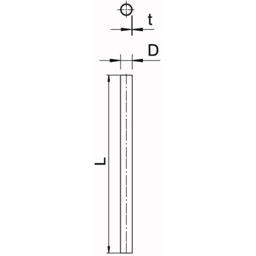 Aluminium buis zonder schroefdraad ø16 3000mm, aluminium