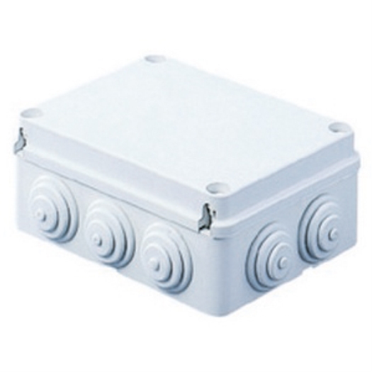 Aansluitdoos 120x80x50mm IP55 met 6 kabelkanalen M25 GWT 650°C