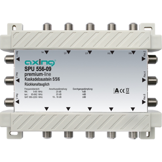 Passieve 5 in X cascade-unit voor uitbreiding van multischakelaar SPU 556-09