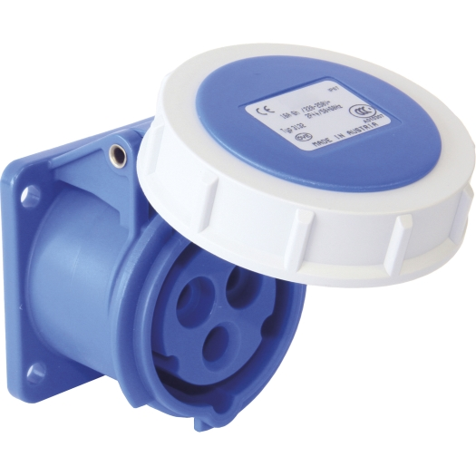 CEE-aanbouwdoos IP 67, 3-polig, 230 V, 6 h, recht 16 A CEE-aanbouwdoos IP 67, 3-polig, 230 V, 6 h, recht 16 A