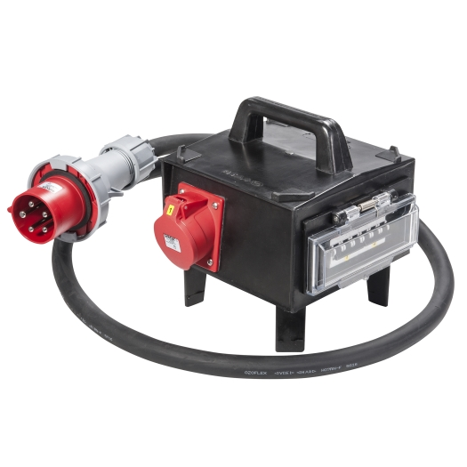 SIROX® CEE-rubberen adapterbox met CEE-stekker 63 A SIROX® CEE-rubberen adapterbox met CEE-stekker 63 A