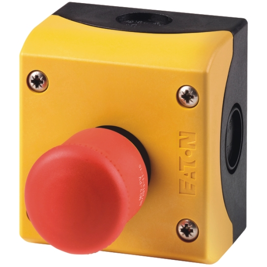NOODSTOP/UIT-knop, d = 38 mm, trekvergrendeld, onverlicht, 1 verbreekcontact, 1 maakcontact, opbouwmontage
