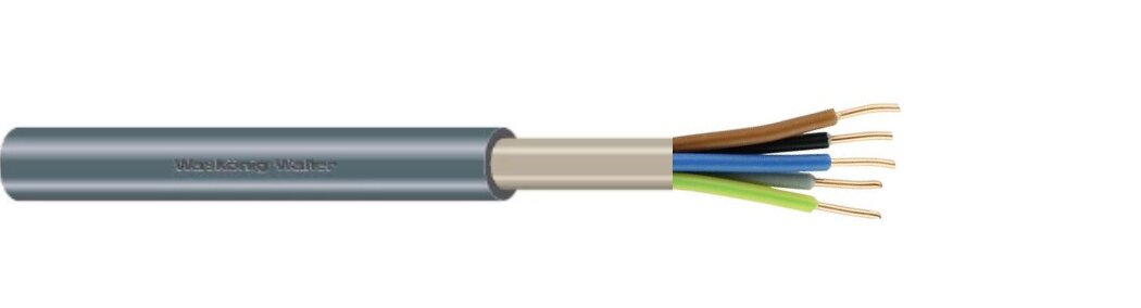 YMvK 5G2,5 mm²  Dca kabel 100 m per ring Waskönig+Walter