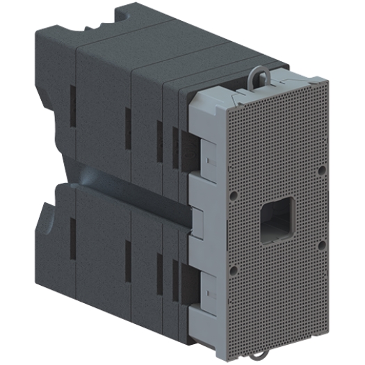 Ondersteuning voor systeemapparatuur met universele montageplaat voor isolatiediktes van 160-240 mm