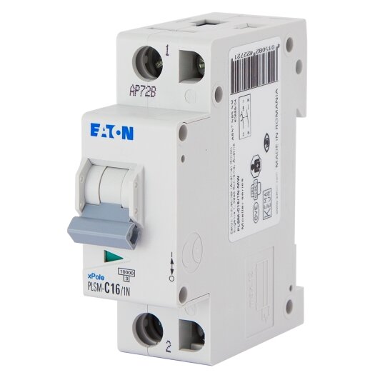 EATON Installatieautomaat C16 1-polig + N 10 kA