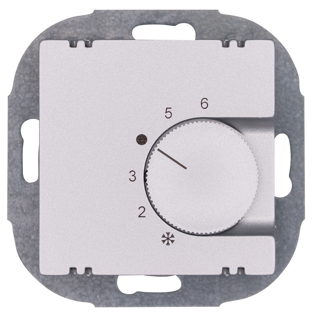 OPUS® 55 kamerthermostaat 24 V, verbreekcontact, AC/DC alu - zilver - zijdeglans
