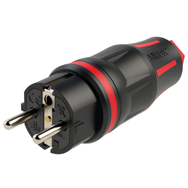 SIROX profi stekker 2-polig, zwart/rood, IP54