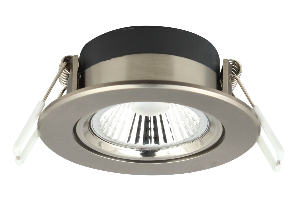 CIVILIGHT LED-Downlight nikkel 6W dimbaar 2700K