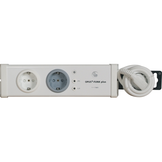OPUS® Stekkerblok - schakelbaar 1 kanaal, 1 plus 1, wit
