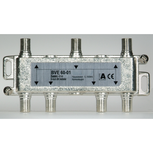 Stamkabelverdeler met richtkoppeling basic-line 6-voudig