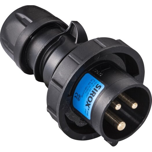 SIROX CEE-stekker 16A, 3P, 230 V, 6 h, IP 67 (3-polig)