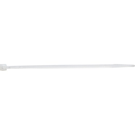 Kabelbinder met kunststoflip 2,5 x 98 mm transparant