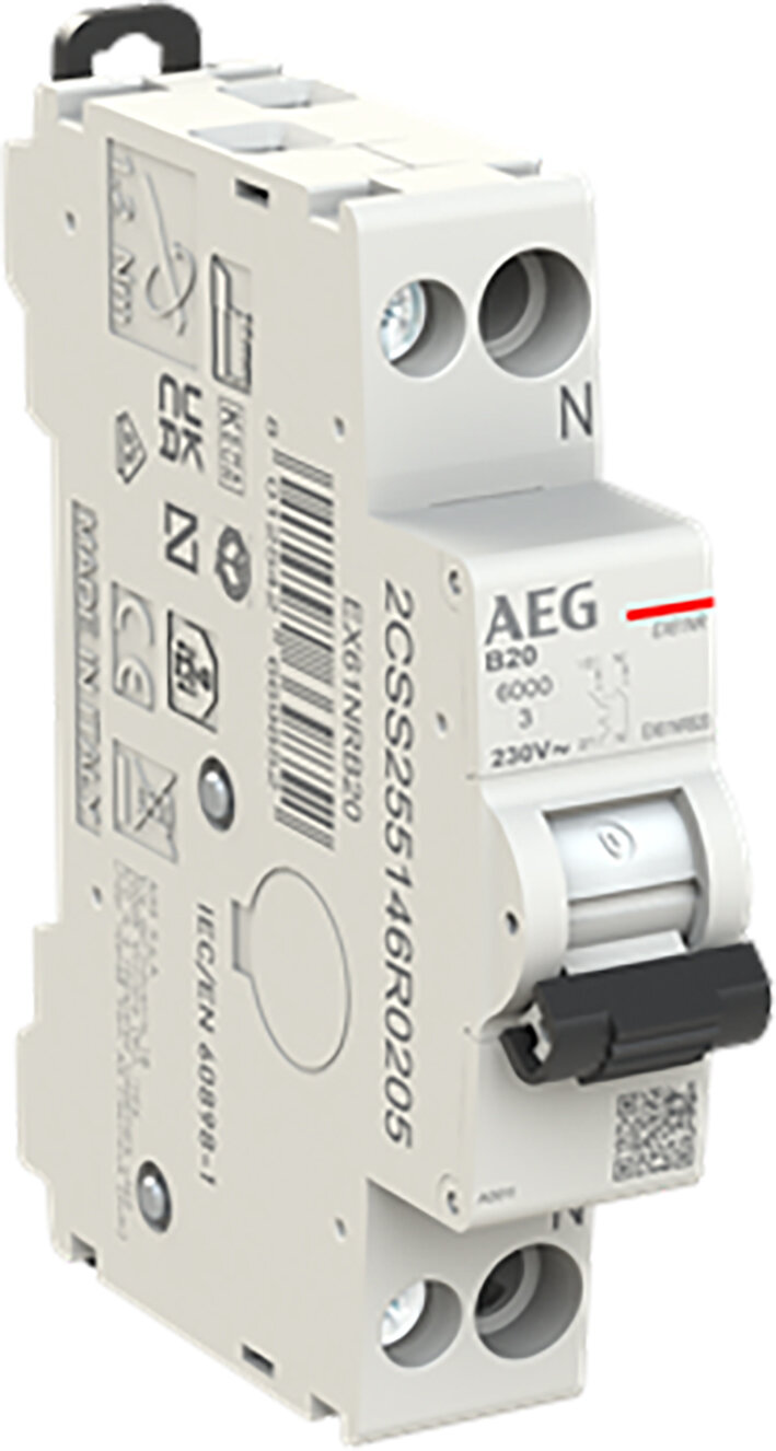 AEG Installatieautomaat 1P+N B20 A 6kA