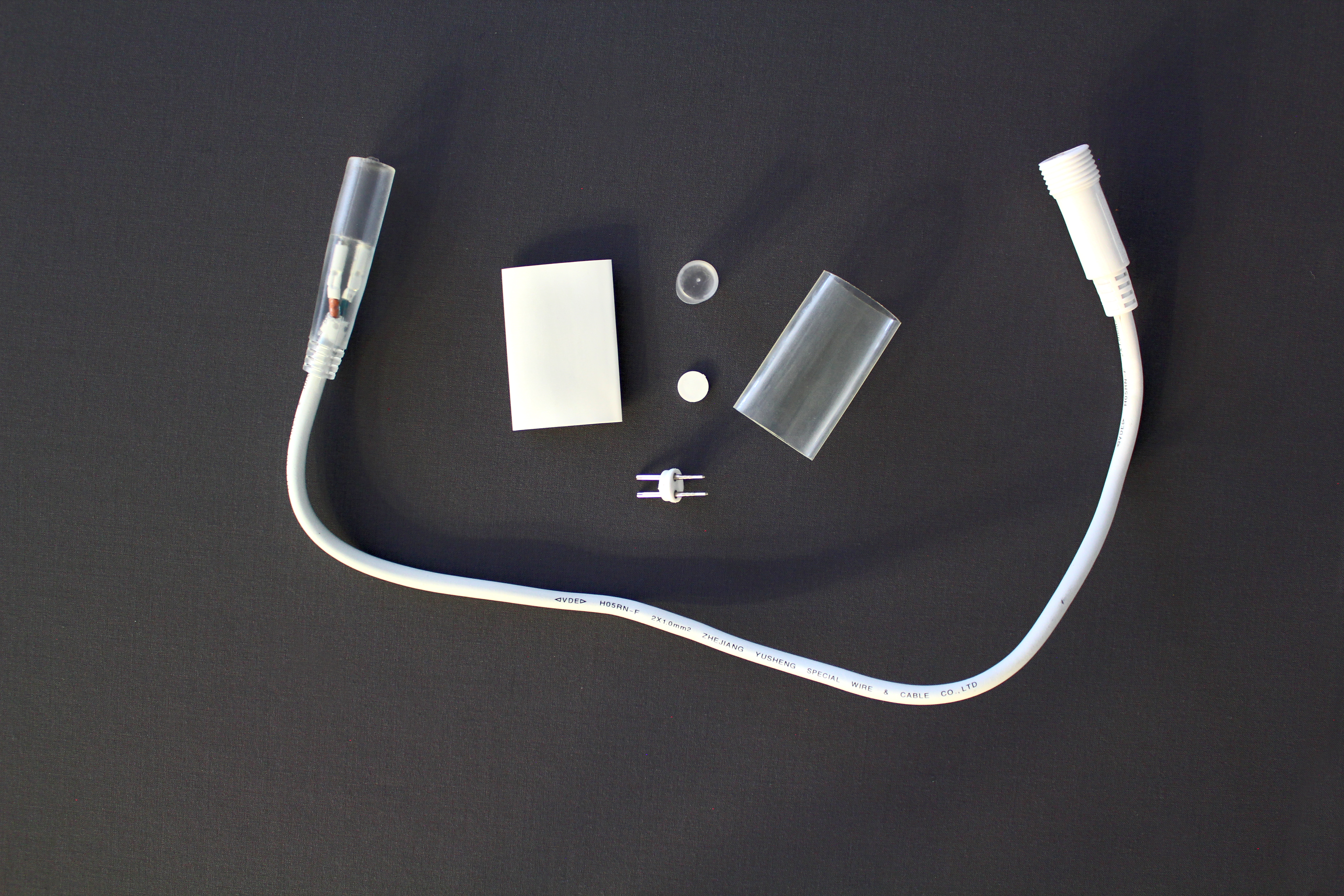QuickFix Ropelight Adapter 0,5m, witte kabel