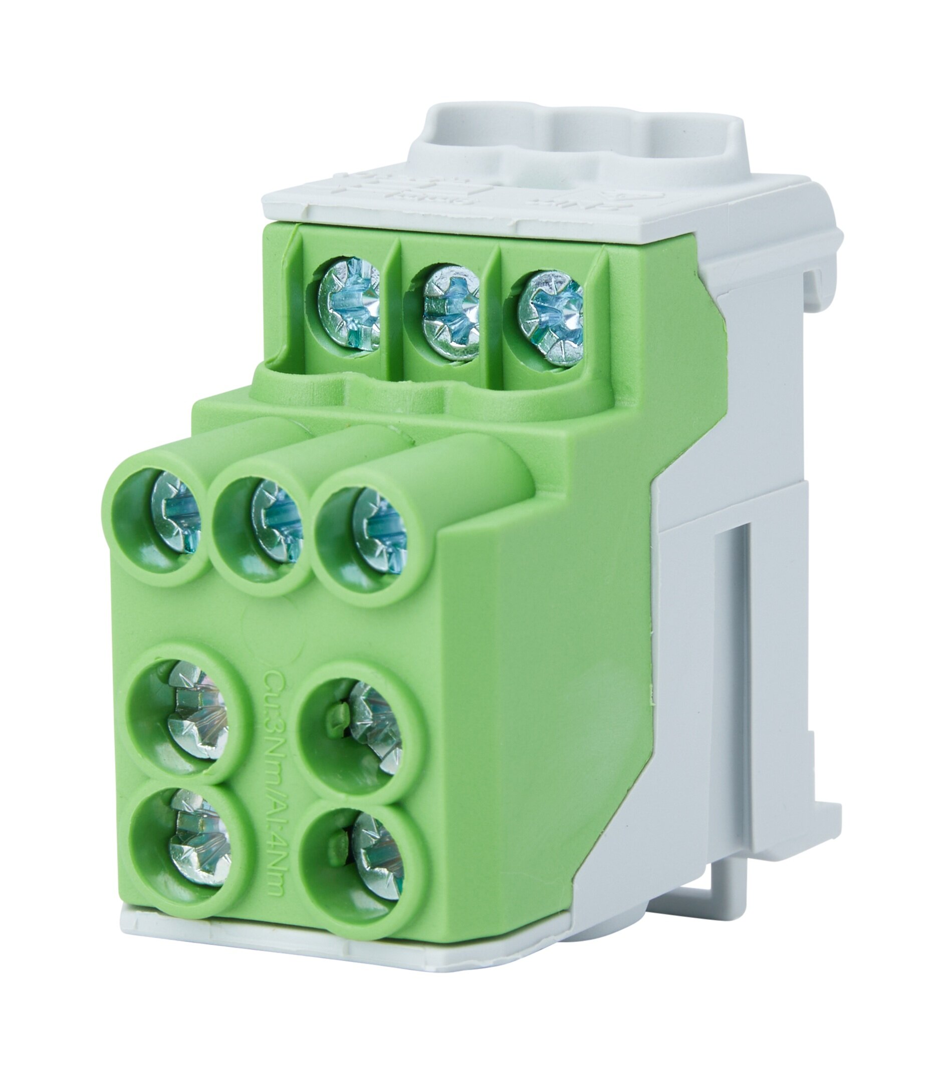 Hoofdaansluitklem 25 mm² - N/PE kenmerking in kleur groen, geel