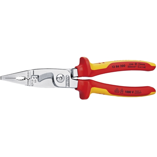 KNIPEX Elektro-installatietang max. 15 mm (50 mm²) 200 mm