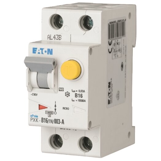 EATON Aardlekautomaat 1P+N type B, 16A, 30mA, "PXK"