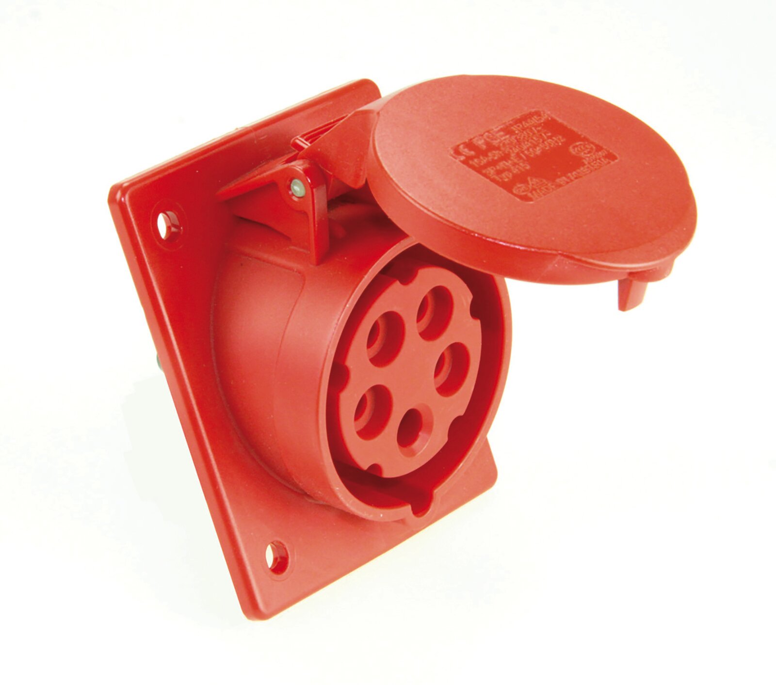Sirox CEE inbouwcontactdoos schuin 16A, 5-polig 6h, 400V Sirox CEE inbouwcontactdoos schuin 16A, 5-polig 6h, 400V
