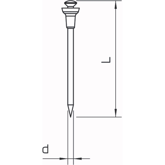Siko naald gehard 2x12mm, St, BK