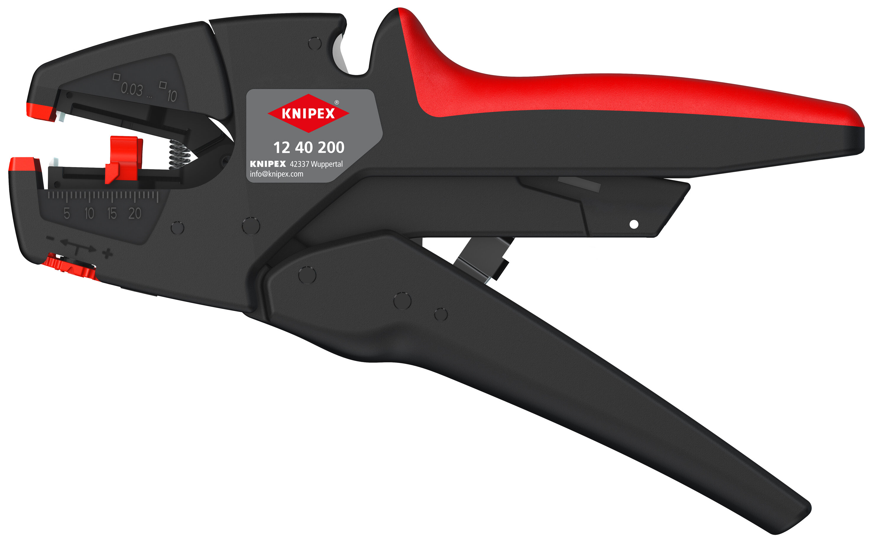 KNIPEX zelfinstellende afstriptang 0,03-10 mm², met aanslag
