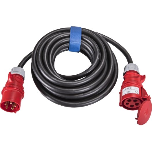 CEE-verlengkabel 32A, 5G4,0 mm², 5-polig, 10 meter, zwart SIROX