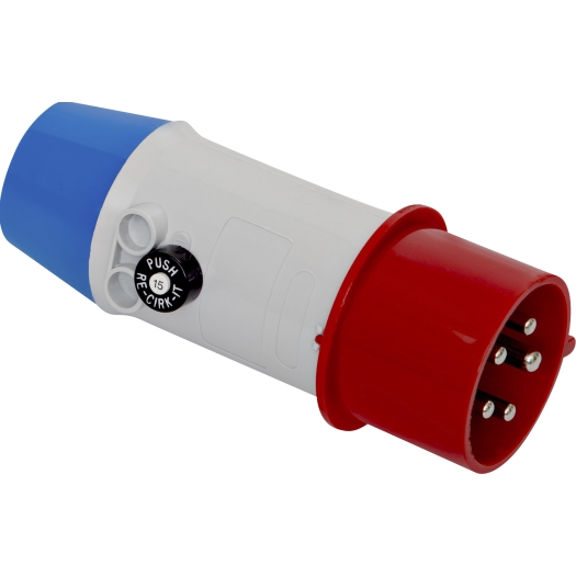 CEE-adapterstekker met beveiliging