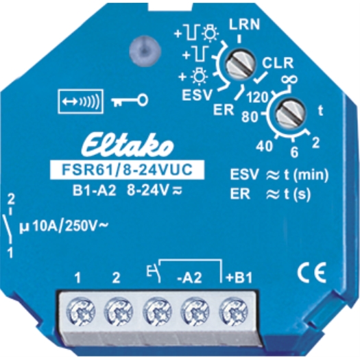 ELTAKO actor inbouw 8-24 V pulsrelais 1-voudig