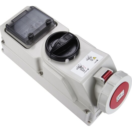 SIROX® Afschakelbare CEE-wandcontactdozen IP 67 met automaat 32 A