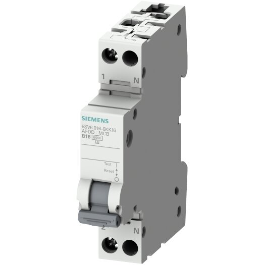 Siemens brandbeveiliging schakelaar 1P+N, 230V, 6kA, 1 module breed C, 13 A