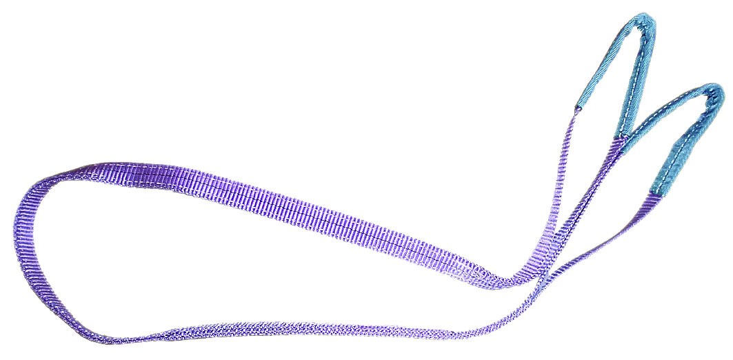 Hijsband 1.000 kg, 3m, tweelaags, violet, met versterkte lussen