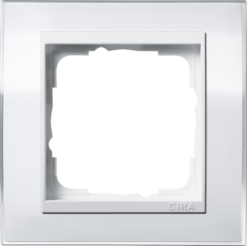 GIRA Event afdekraam 1-voudig Clear wit glans