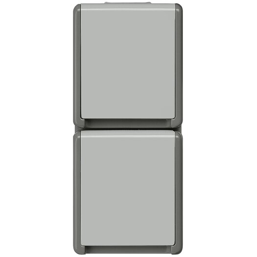 DELTA wandcontactdoos IP44 AP SCHUKO wandcontactdoos 2-voudig verticaal