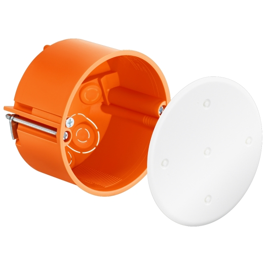 Hollewand aftakdoos Ø 74 mm, met deksel