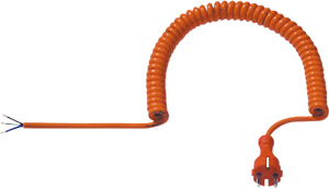 Beschermende contactspiraalkabel H0 7BQ-F 3G1,50mm² in oranje