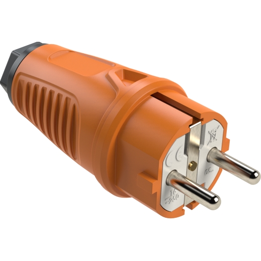SIROX stekker 2-polig, Oranje met polyamide inlegstuk