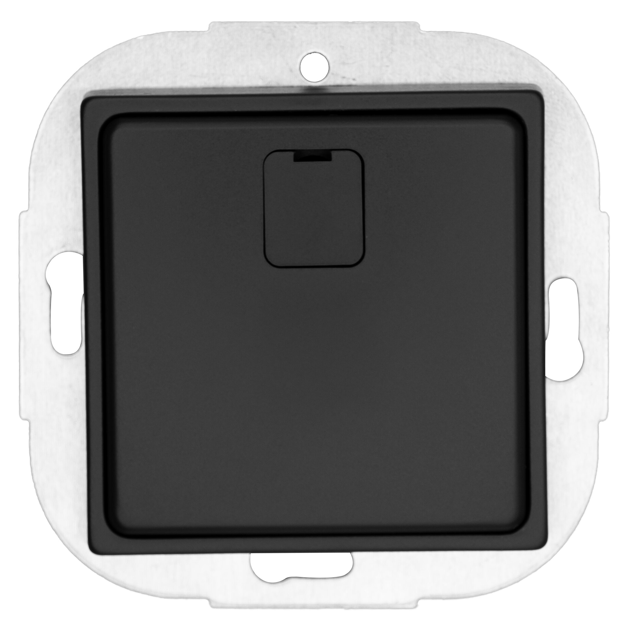 OPUS 55 blinde afdekplaat 50 x 50 mm met tussenraam zonder krallen antraciet - zijdeglans