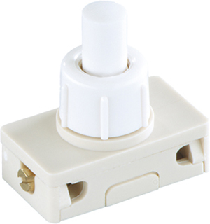 Drukknopschakelaar Series 3030, stroomonderbreker, 1-polig, wit