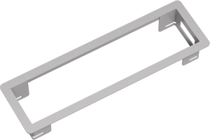 Montageframe met stopcontact voor 3-voudige contactdoos, afdekraam zilvergrijs (RAL9006) k