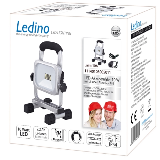 Ledino LED-accuspot Laim 10A2, 10W, 800lm 7,4V/2,2Ah